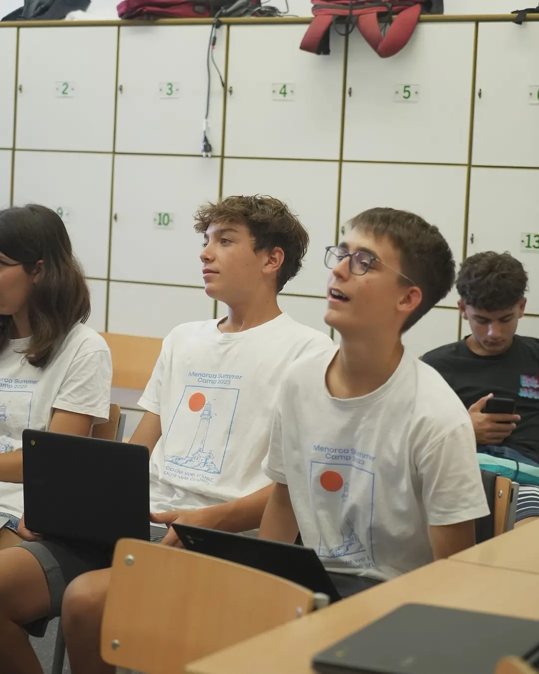 Students at a camp